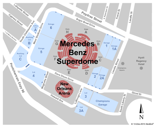 Super Bowl LIX at Caesars Superdome Parking Lots – New Orleans, LA